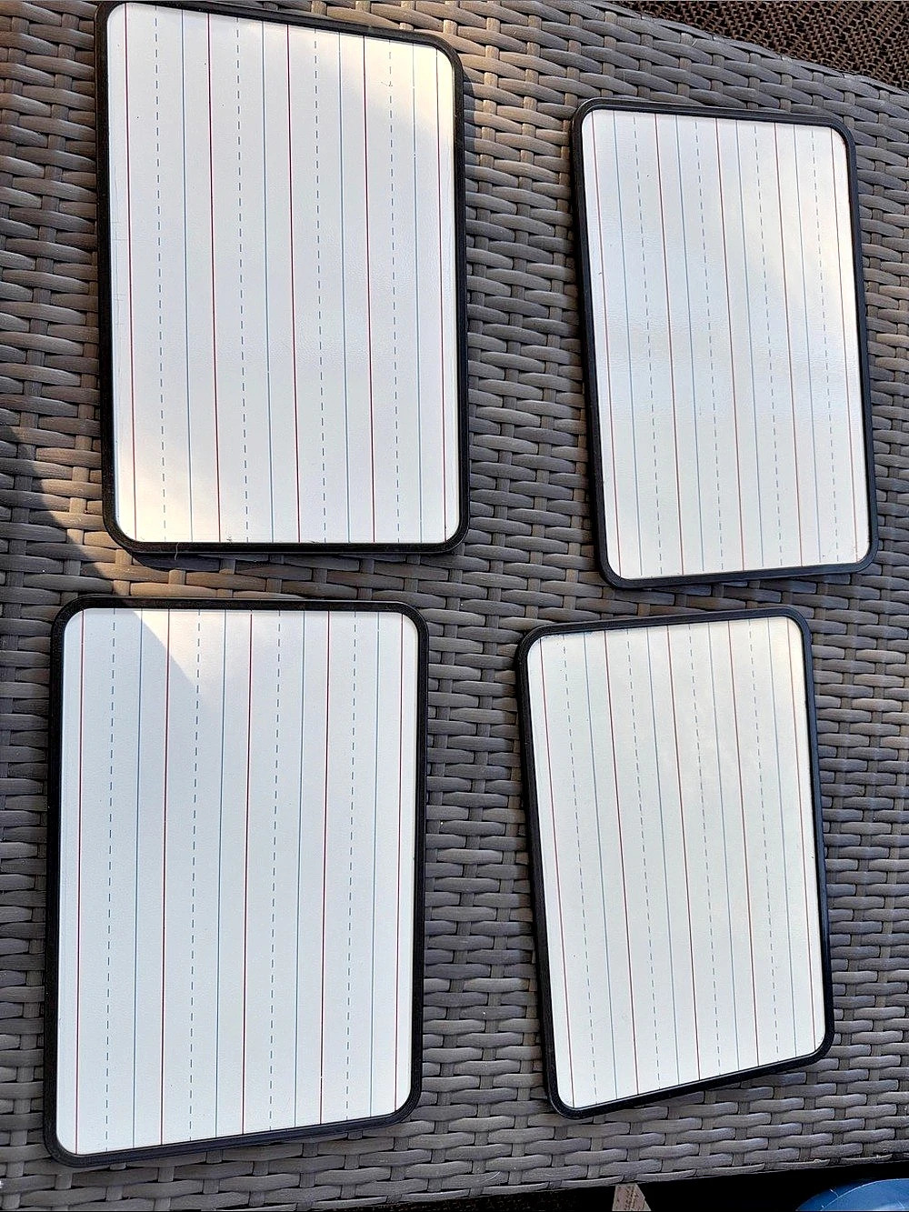 Set of 4 dry erase boards